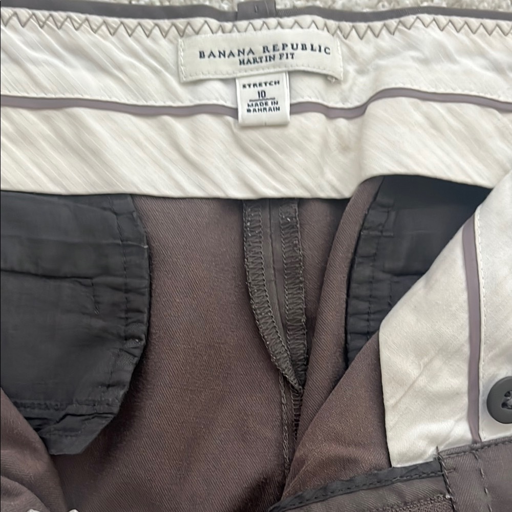Banana Republic Martin Fit Trousers - Chocolate and Ivory